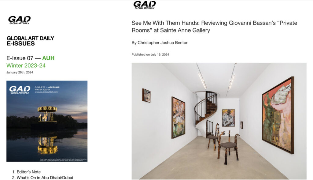 See Me With Them Hands Reviewing Giovanni Bassan S Private Rooms At