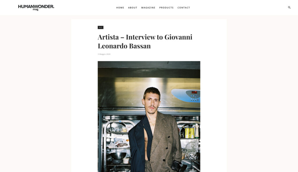 Artista Interview To Giovanni Leonardo Bassan