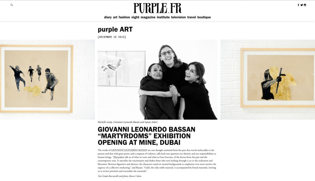 Giovanni Leonardo Bassan Martyrdoms Solo Exhibition At Mine Dubai