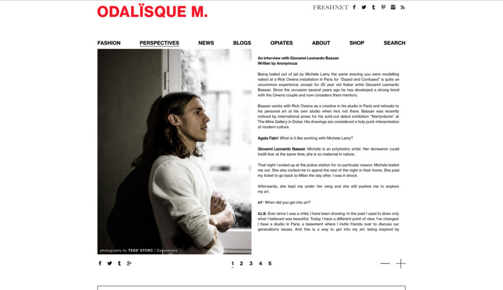 Interview Giovanni Leonardo Bassan Written By Agata Fabri
