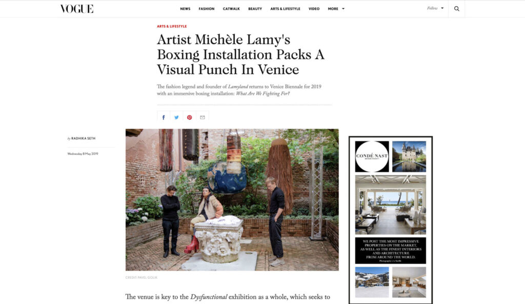 Michele Lamy Venice Biennale 2019