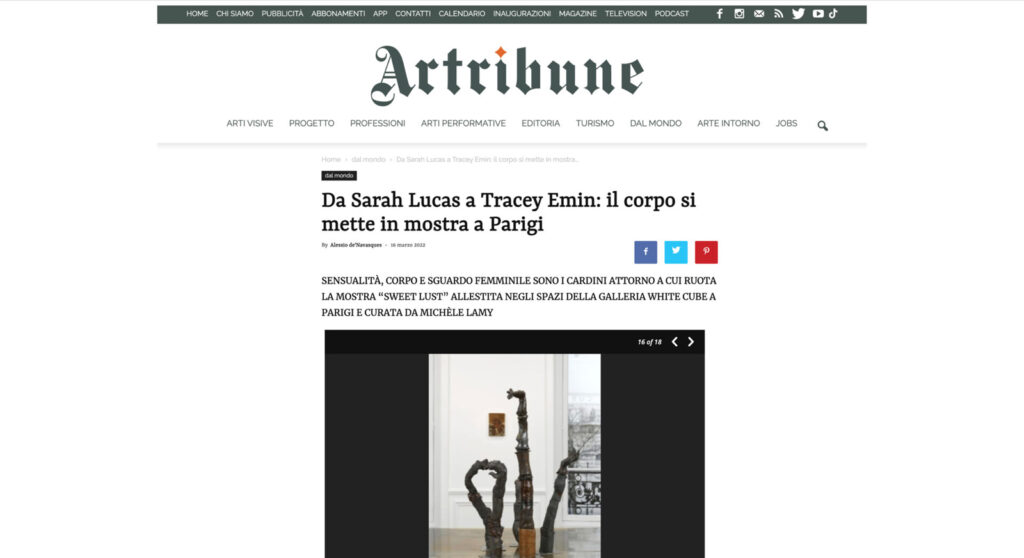 Mostra Parigi White Cube Sweet Lust Michele Lamy
