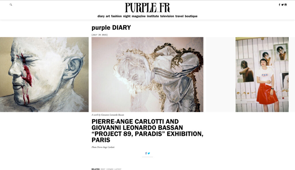 Pierre Ange Carlotti And Giovanni Leonardo Bassan Project 89 Paradis Exhibition Paris